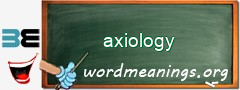 WordMeaning blackboard for axiology